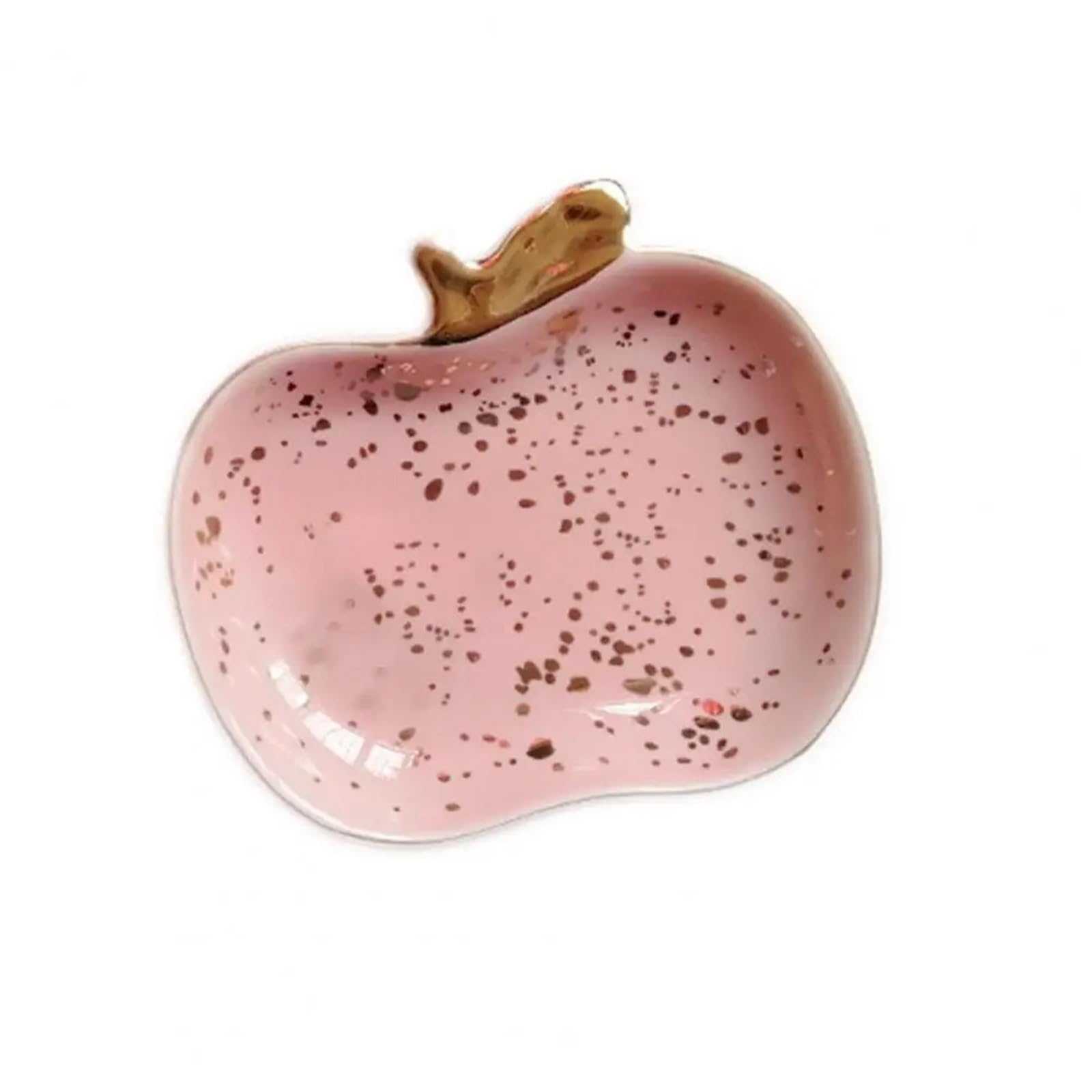 RRYPBOVG Ceramic Jewelry Dish Trinket Dish Fruit Dessert Display Bowl Ceramic Jewelry Necklace for Bedroom(Pink)