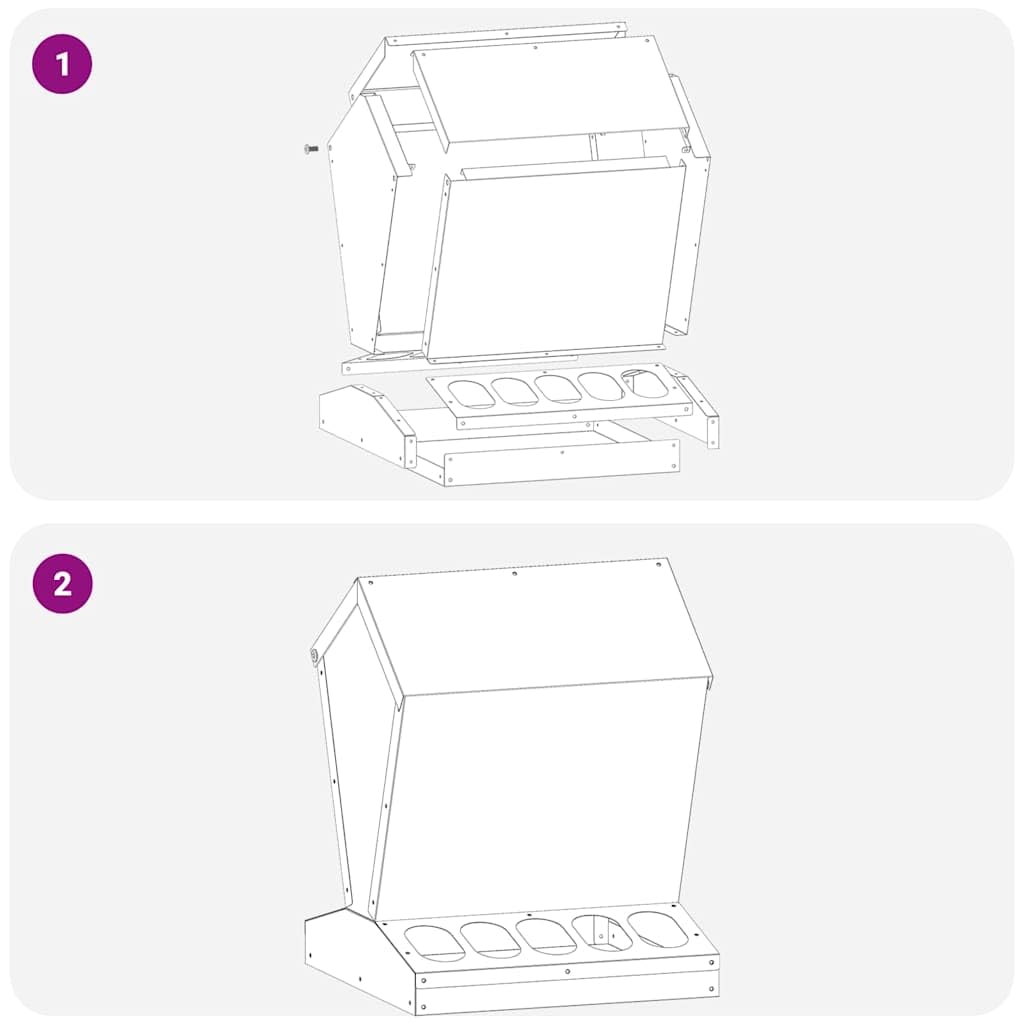 Comedero para pollos de acero laminado en frío lacado negro, 30 x 30 x 39 cm, resistente a la intemperie, para interior y exterior, con capacidad de 4 kg, práctico comedero para aves de corral