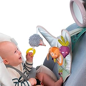 Taf Toys – Urban Garden in-Car Play Centre Parent and Baby’s Travel Companion, Keeps Both Relaxed While Driving. Car Activity Centre with Mirror to Watch Baby from Driver’s Seat, from Birth