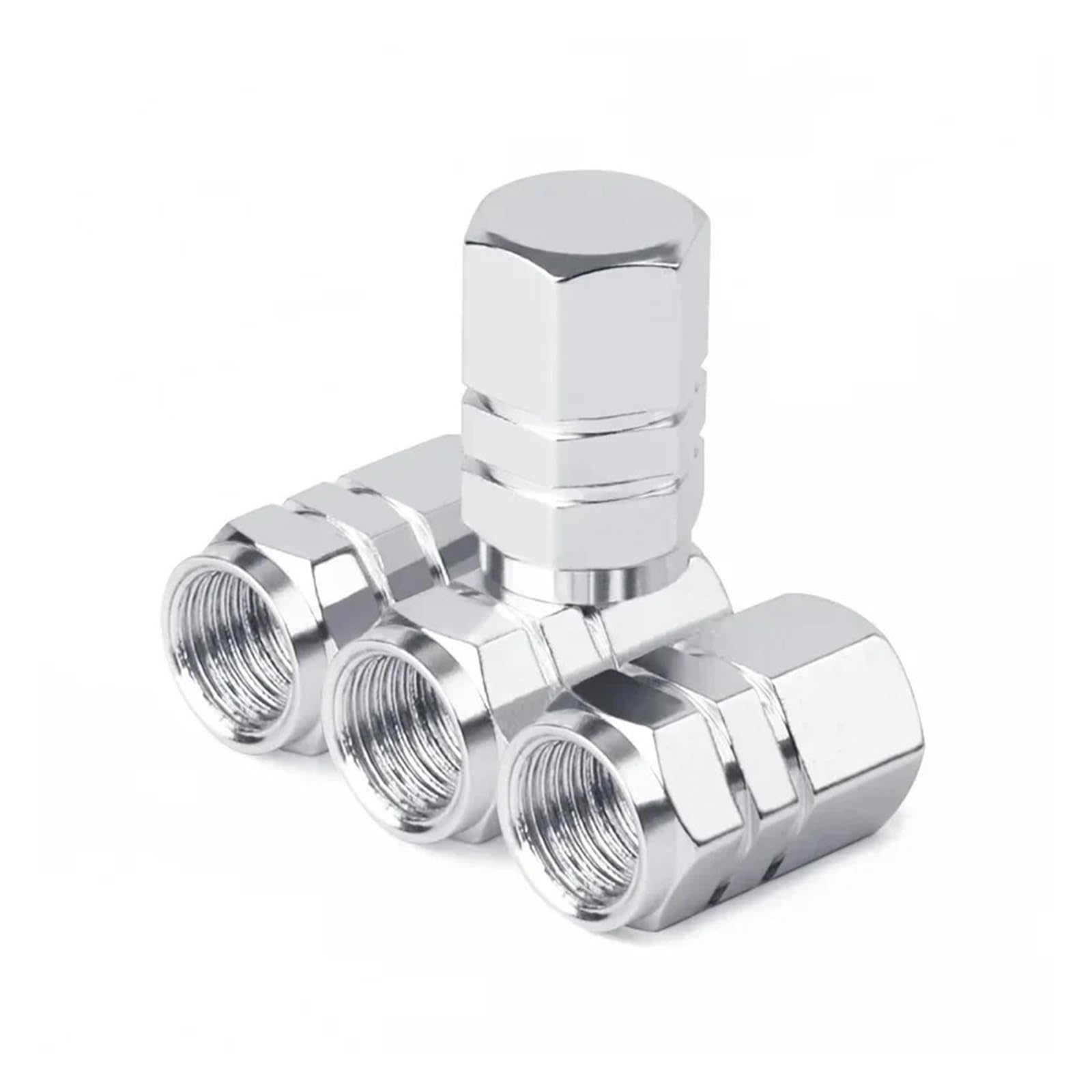 Aluminiowe osłony zaworów opon pyłoszczelne do motocykla samochodowego do roweru (srebrne)