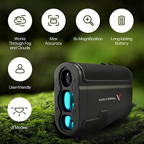 B-3280-BL Laser Range Finder for Golf, Hunting and Archery - 3000FT High Precision Distance Measuring Rangefinder - Professional Scan Fog and Speed Mode - Thumbnail 2