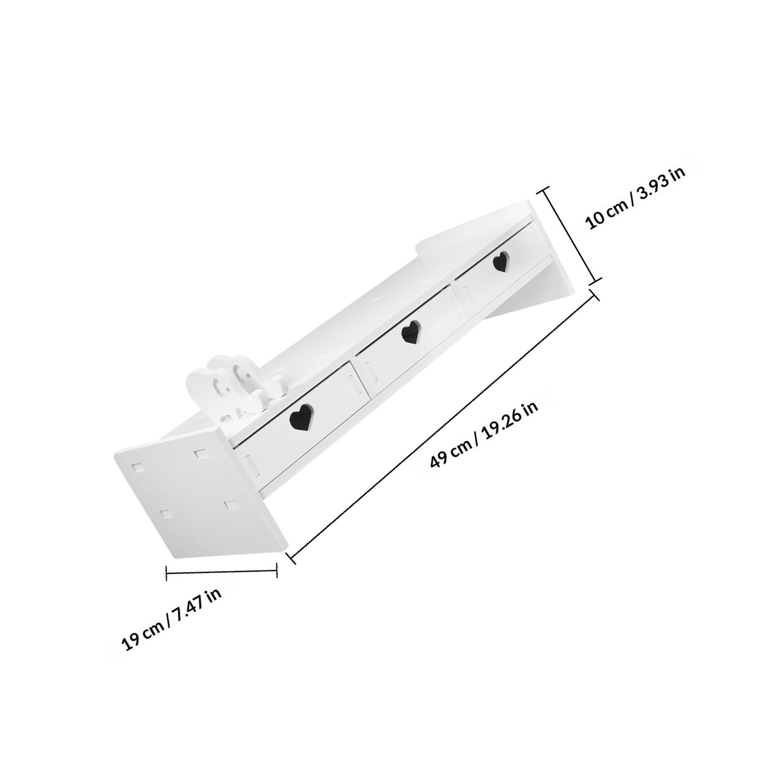 Supporto per Monitor Base Ergonomica e Cassetti da Scrivania, Rialzo in PVC e Legno-Plastica Bianco, Organizer Integrato per Computer, Adatto a Uffici e Smart Working