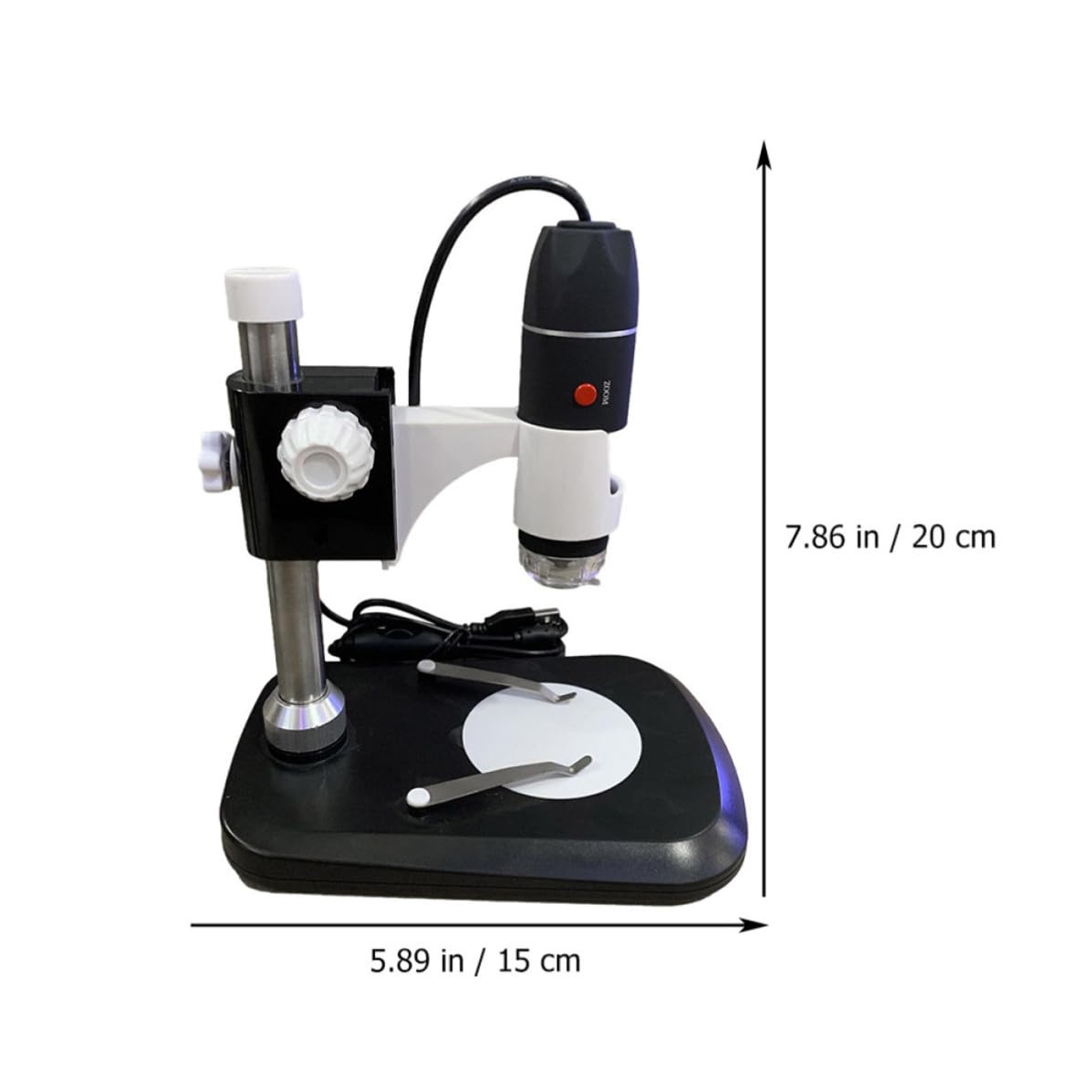 Microscopio Portatile Digitale 1600x, Microscopio Elettronico USB in Abs Nero, per Calligrafia e Gioielli, per Appassionati e Intenditori