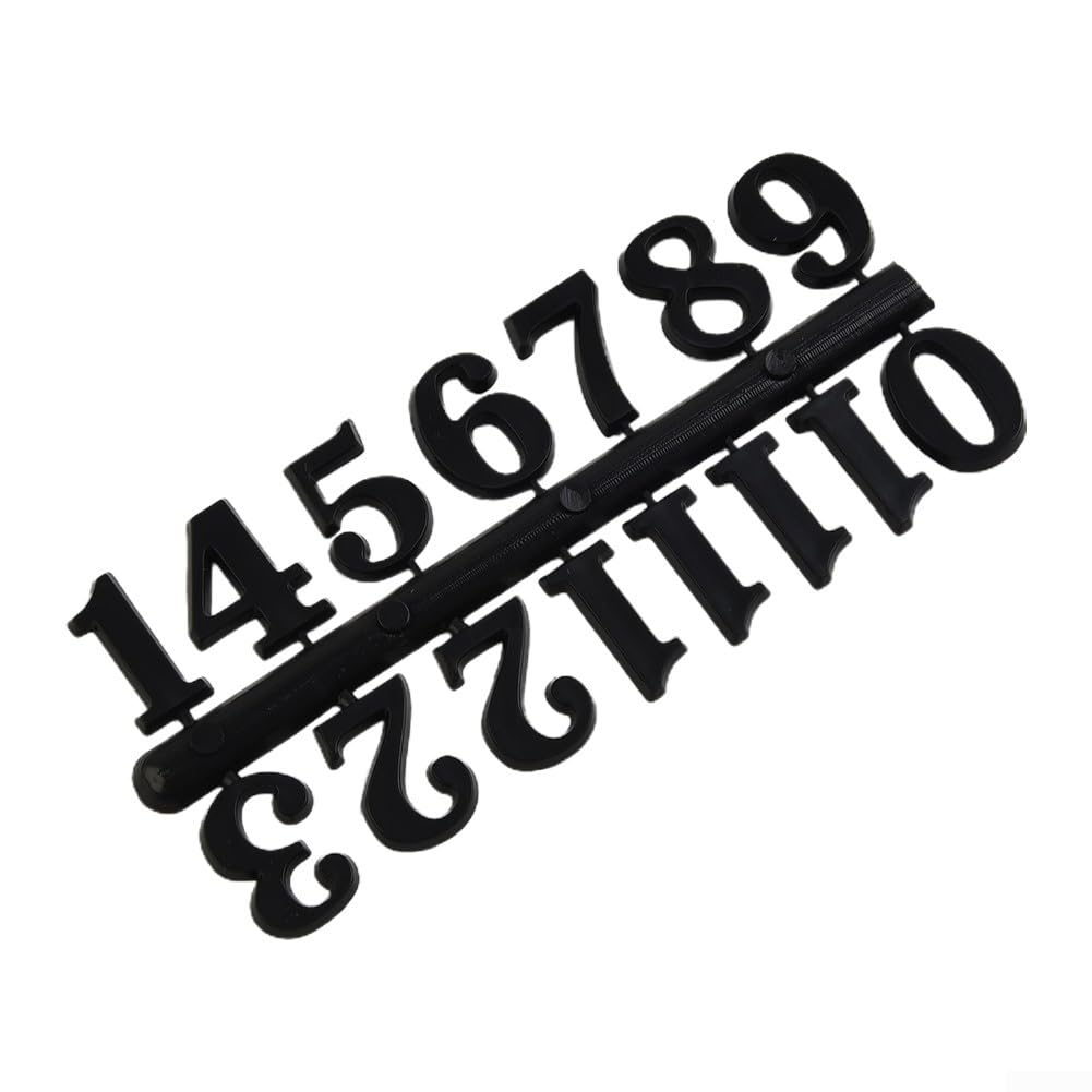 Build Your Unique Wall Clock With Roman Numerals DIY Clock Numbers Replacement Parts(Black Arabic Numeral)