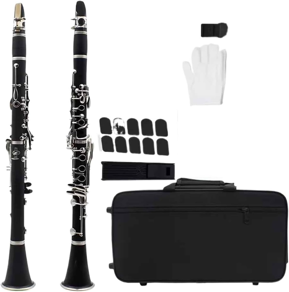 Bb Color Clarinet B G Tune Black ABS Solid With Box(1)