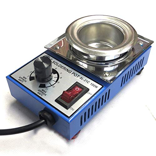 Soldering 100W 150W 250W 300W Solder Pot Soldering Desoldering Bath Titanium Plate 38mm 50mm 80mm 100mm 50-520 Degree 220V - (Color: ST-21C-150W)