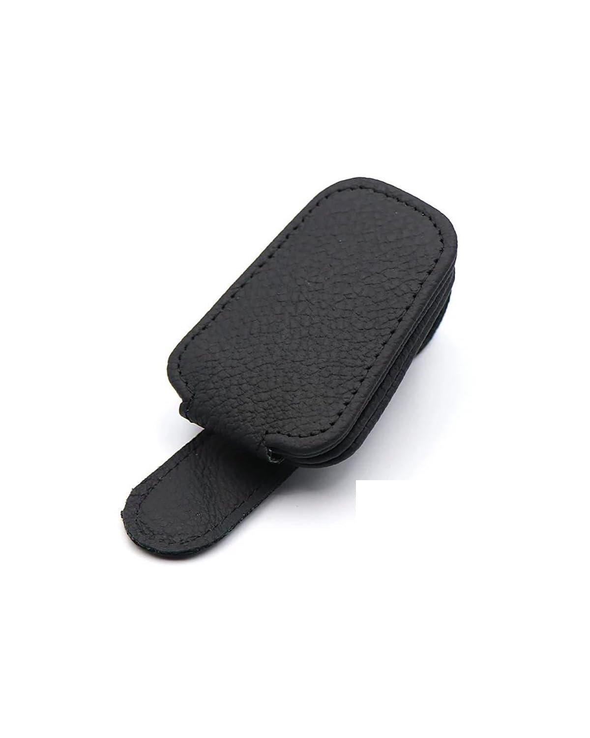 Supporto per Occhiali da Sole Multifunzione per Auto, con Clip per Occhiali da Sole, in Pelle, Accessorio Universale per Interni, (Nero)