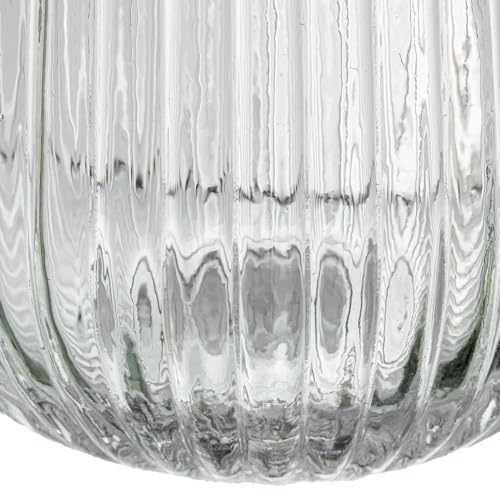 Vase de table en verre transparent 14x23 cm DRW pour fleurs - 4