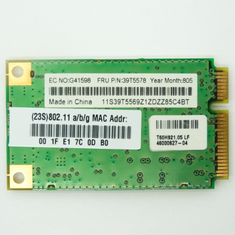 Amazon.com: IBM LENOVO THINKPAD X61 X61s WIFi Wireless Card