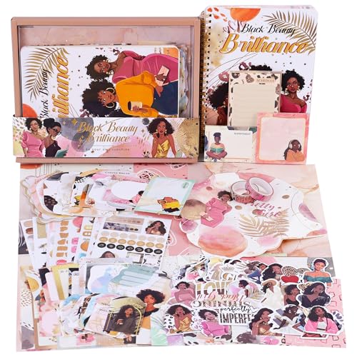 Black Girl Weekly Planner Gift Set with Stickers