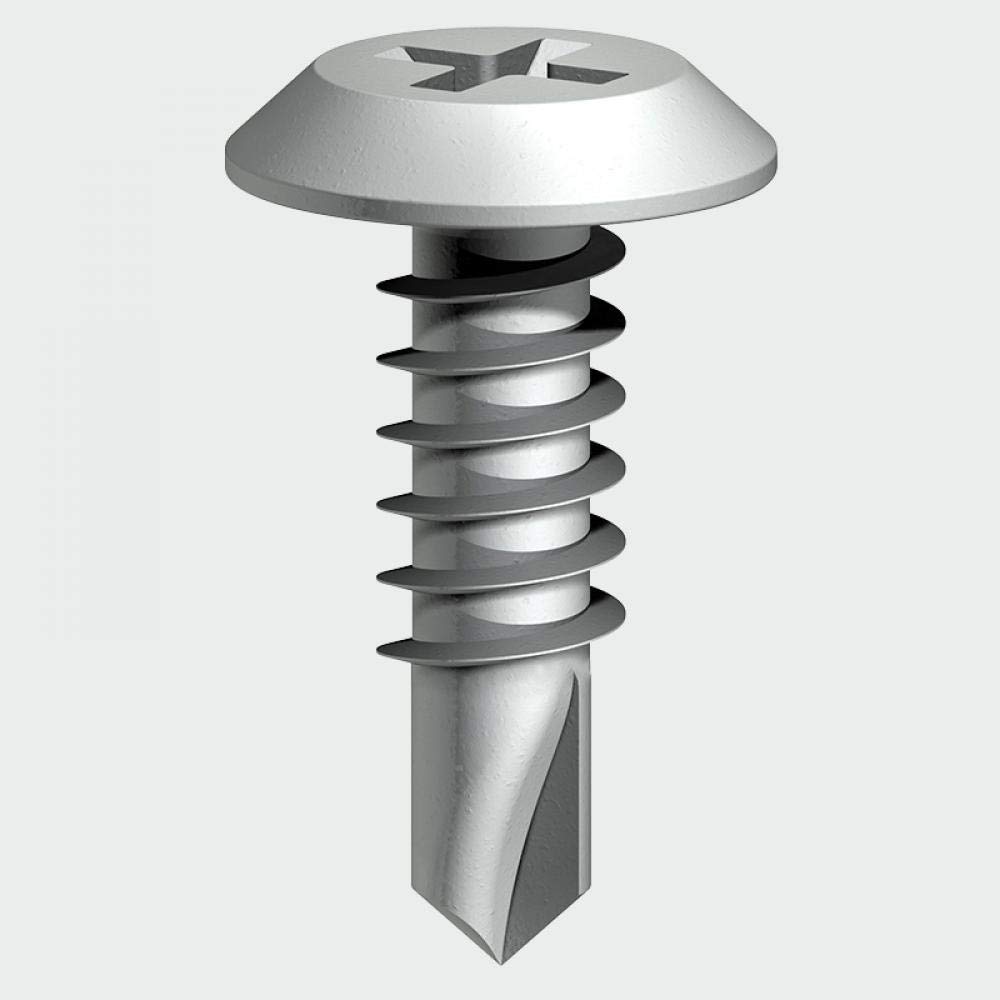 Timco Self-Drilling Metal Framing Low Profile Pan Head Exterior Silver Screws4.8 X 16 from B&Q