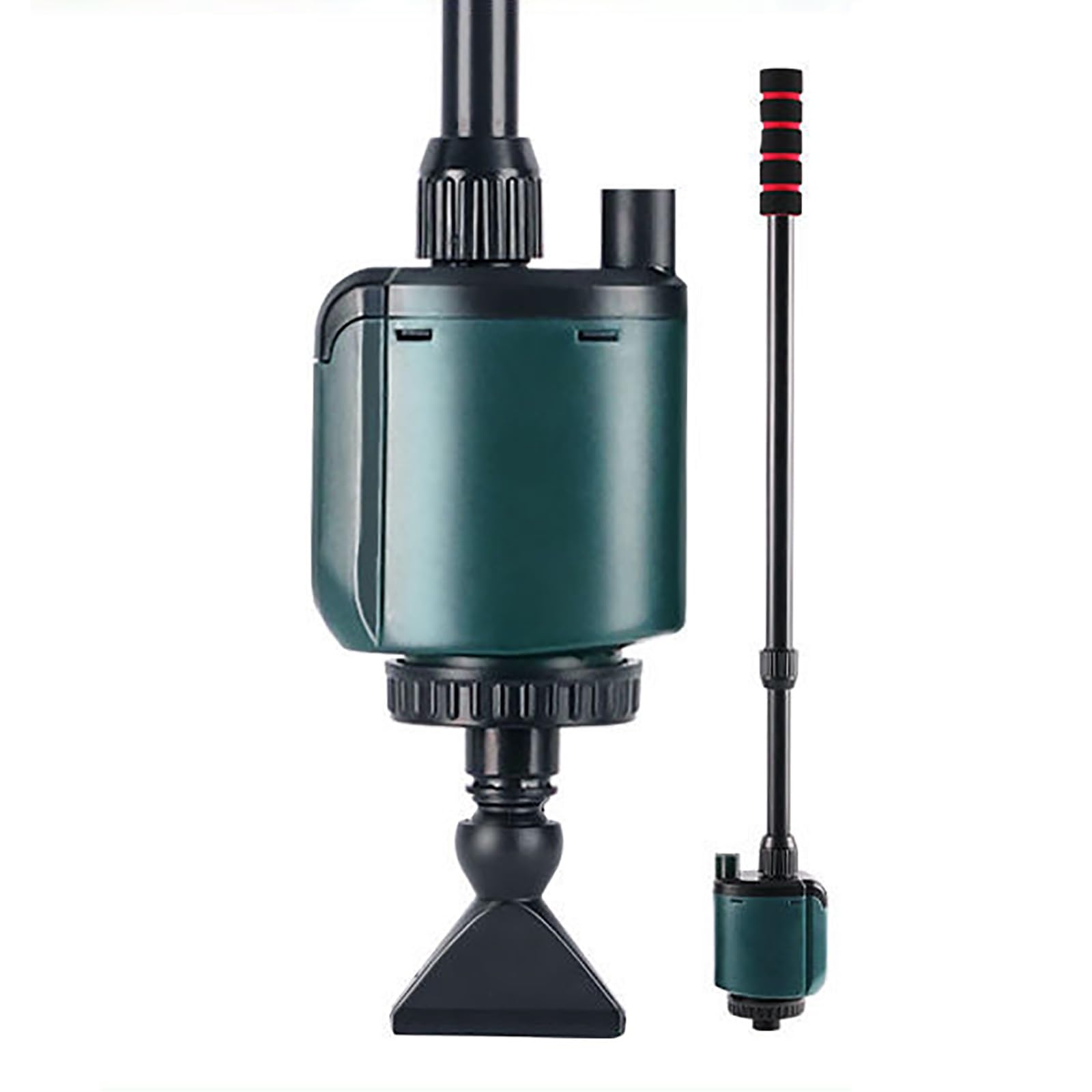 Aquarium-Kiesreiniger, Abnehmbarer Algenreiniger, Wasserpflegeartikel mit Wasserschlauch-Steuerklemme, Verwendung für Aquarium-Reinigungssand(30W)