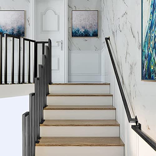 Support de balustrade d'escalier doré en métal fer forgé carré - 8