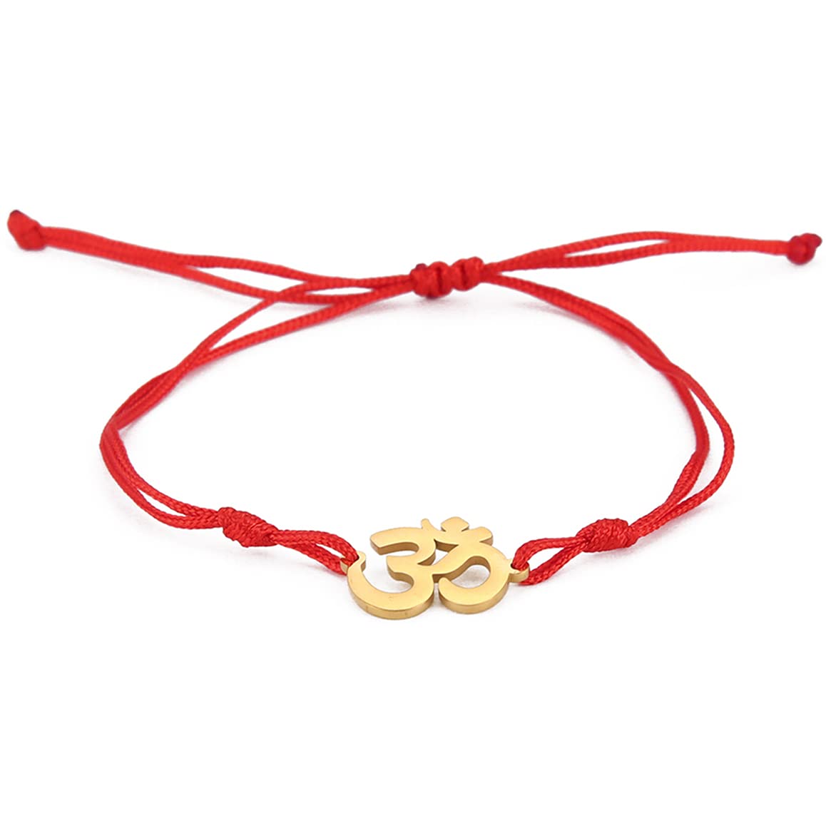 UNIFTOm Bracelet For Men & Women Stainless Steel Hindu Symbol Om Amulet Bracelets Charm Yoga Adjustable Bracelet Hypoallergenic Jewelry