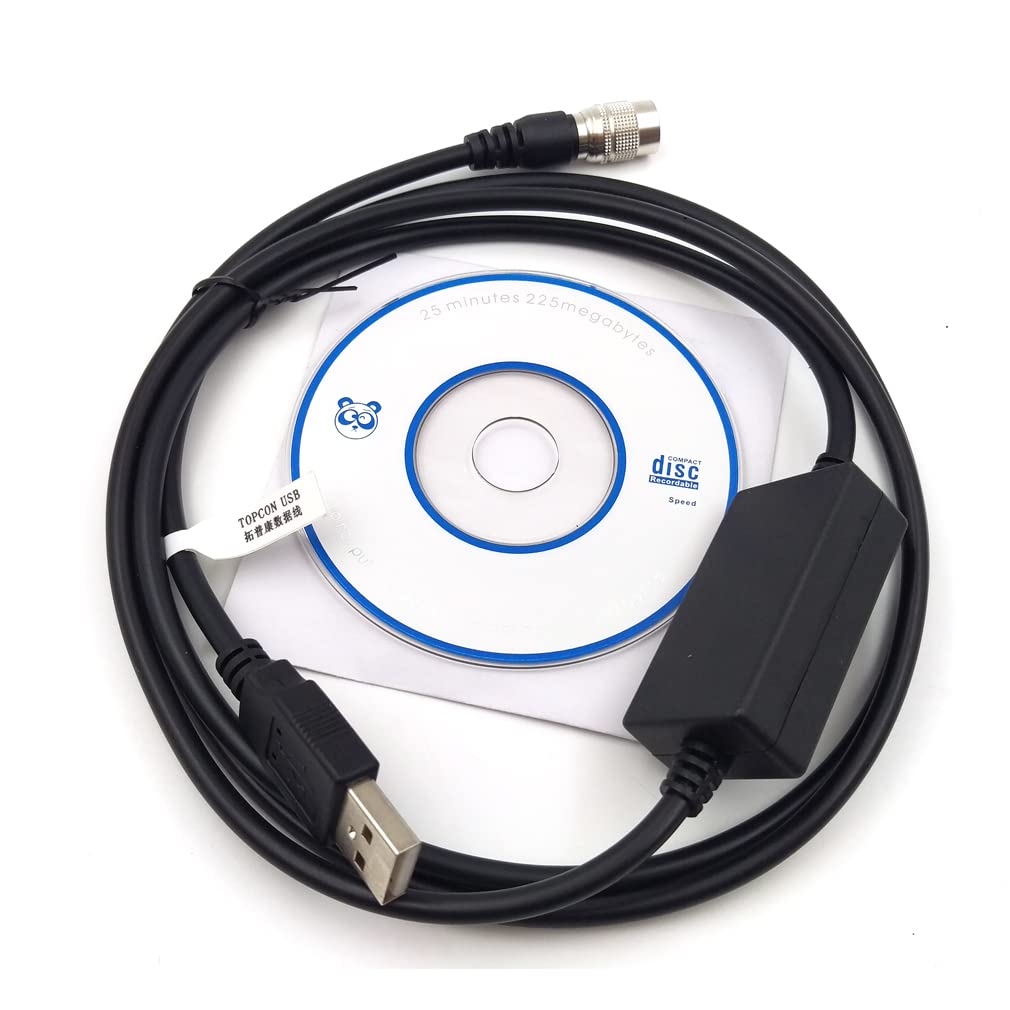 Buy New USB Data Cable for Topcon Total Stations, Hirose 6 pin Male to
