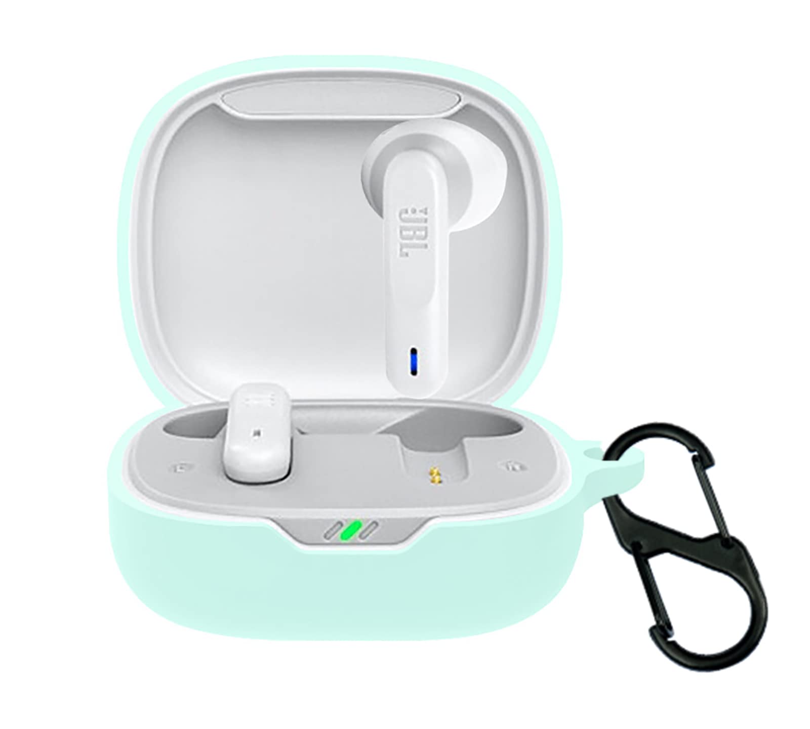 GIOPUEY Étuis JBL Wave 300TWS Coque Silicone, JBL Wave 300TWS Case Cover, Ultra-Mince, JBL Wave 300TWS Étui Protecteur - Bleu Foncé