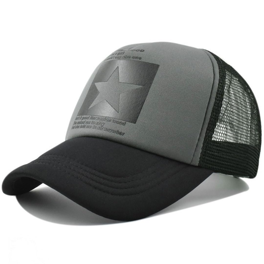 Gorras de Hombre Beisbol Pentagrama de Malla Respirable Gorra el Sol Moda Bordado Gorra Running Cierre de Hebilla Malla Ajustable Sombrero Verano Gorra Beisbol — view 2