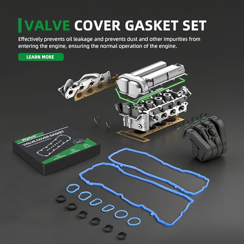 Image of Valve Cover Gasket Set VS50805R for Chrysler 200 /300 /Town & Country, for Dodge Avenger /Challenger /Charger /Grand Caravan /Durango /Journey, for Jeep Wrangler, for Ram 1500, 2011-2020, 3.6L V6