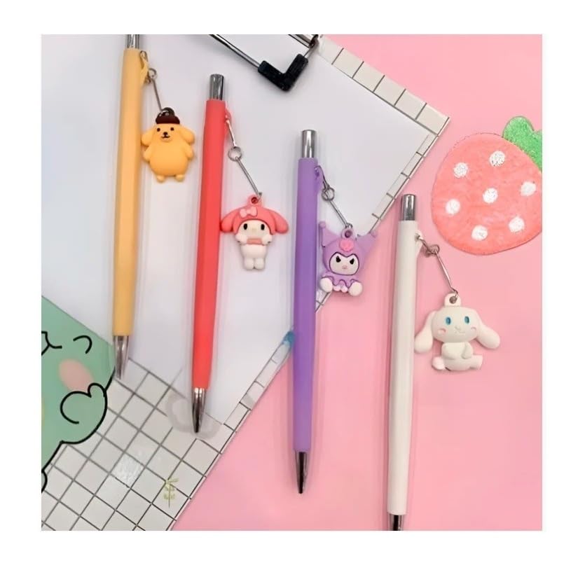 Image of ECLET Cute Kawaii Cartoon (Fruits, Flowers & carton character) Theme 0.5mm pencil Smooth Writing Kawaii pencil Pack best Holi Day Gift For Girlfriend & Wife PACK OF 6