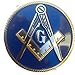 2" Mini Masonic Auto Car Motorcycle stainless steel Emblem Decal For Masons G Finish Reflex Blue Color