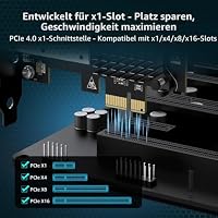 10G SFP PCIe Netzwerkkarte, YuanLey 10G Base-T Ethernet-Karte Mit Realtek RTL8127AT Controller, PCIe Zu 10Gb RJ45 Ethernet Adapter NIC Kompatibel Mit PCI Express X1, X4, X8, X16, Unterstützt WOL – Ansicht 6