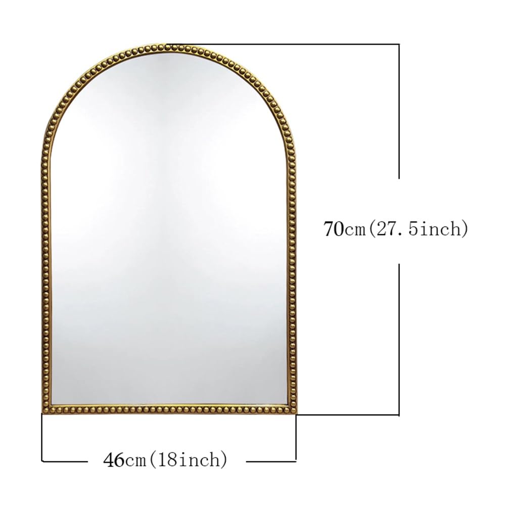 アンティーク　ヴィンテージ　アーチ型ビーズ装飾壁掛け鏡 Amazon.co.jp: ヴィンテージアーチ型壁掛けミラー、ビーズフレーム装飾