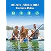 Niphean (Extra Large) Inflatable Paddle Board, SUP for 2+1 People/Family 500lbs Capacity Stand Up Paddle Board with SUP Accessories, StabilTrac Fin Non-Slip Paddleboard for Adults