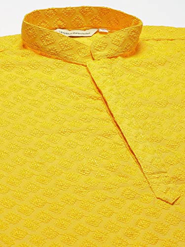 Image of Rajubhai Hargovindas Men Pure Cotton Chikankari Embroidered Straight Kurta