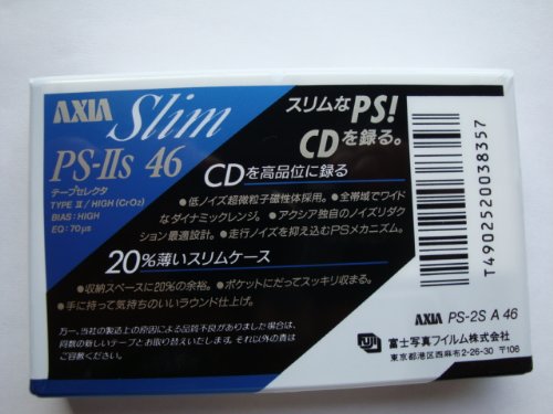 ■未開封■カセットテープ■AXIA■PS-Ⅱs46分■slim■ハイポジション■ □未開封□カセットテープ□AXIA□PS-Ⅱs46分□slim□ハイ