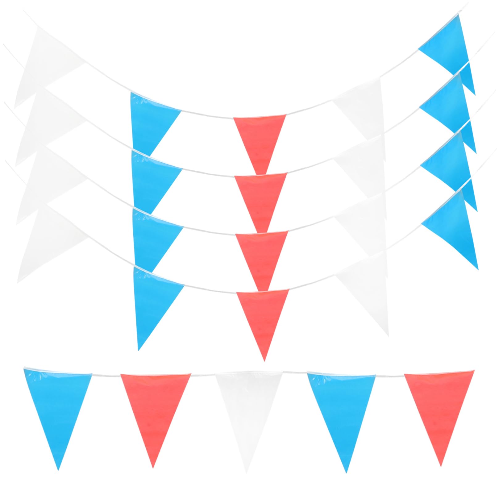 Guirlande Fête d'Indépendance Américaine POPETPOP - 4 Drapeaux Américains pour Décoration Suspendue