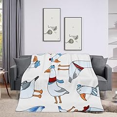 21t Funny Cute Seagull Throw Blanket