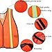 SIFE 10 Pack High Visibility Reflective Safety Vest,Made from Breathable and Neon Orange Mesh Fabric with Stretchable design,light weight for Man and Woman(Orange, 10 pack)