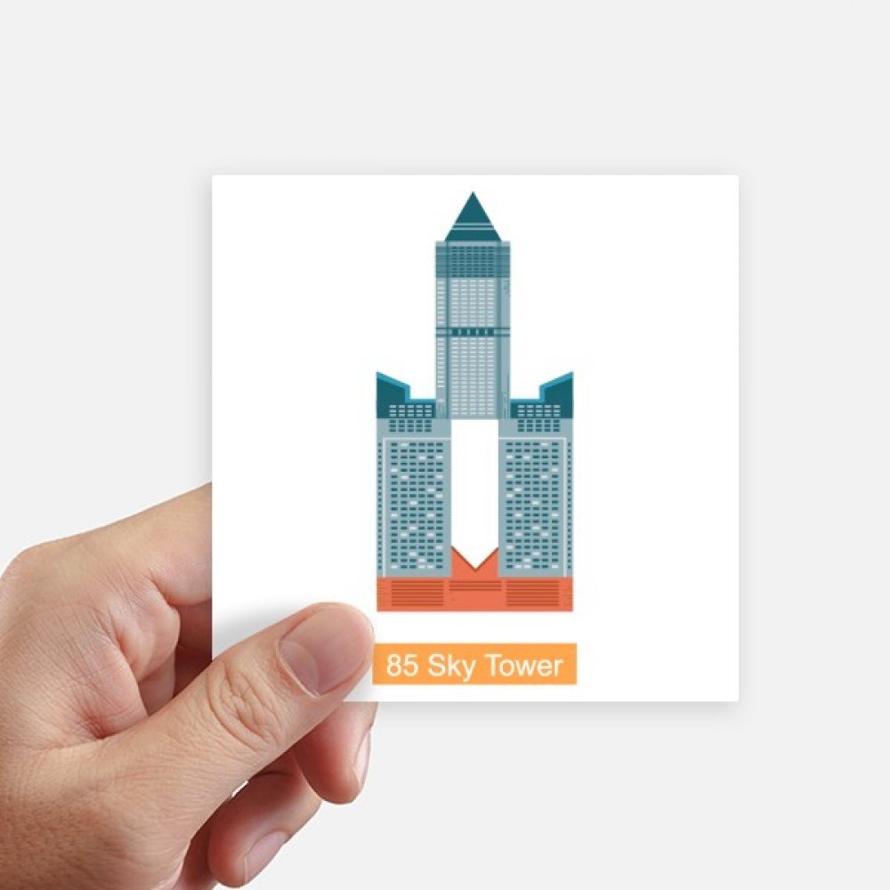 Autocollants Taiwan 85 Sky Tower 10cm pour valise et PC portable
