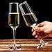 Champagne Glasses, Set of 12 Champagne Flutes with Unique Shape, Long stem Sparkling Wine glasses for Party, Restaurant, Bar, Wine Toasting, Clear