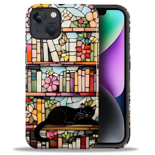 Coque iPhone 14 Plus cadeau idéal amant de lecture et chats