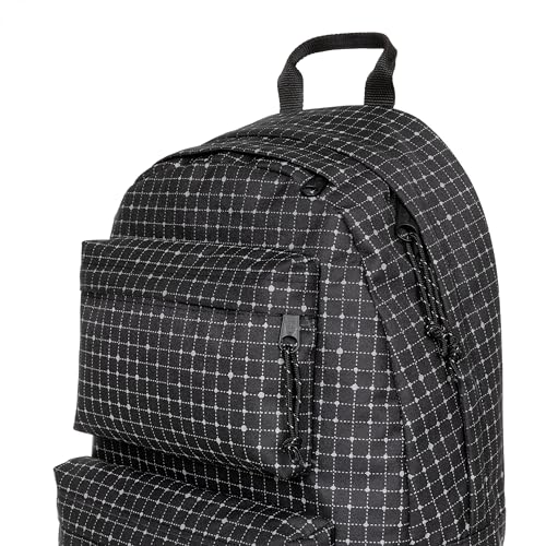 Image of EASTPAK Padded Double - 24L Squared Backpack with Dual Front Pockets, 13 inch Laptop Sleeve, Bottle Holder & Padded Straps, Refleks Space Black