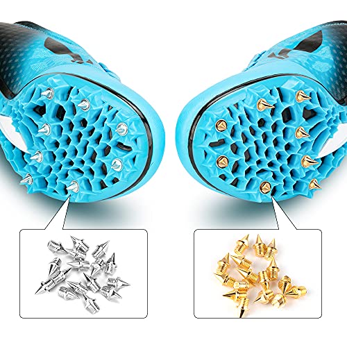 Lejof Carbon Steel Track Spikes, 56 Pcs 1/4 Inch Lighter Weight Spikes For Track, 0.45 Grams Replacement Spikes For Track And Field Sprinting Or Cross Country #TOP3