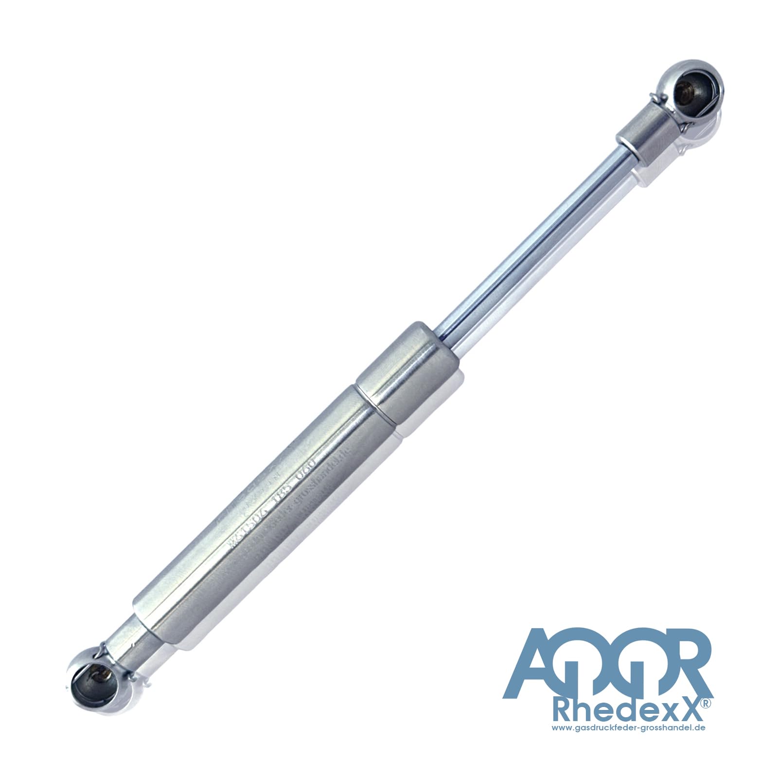 Vérin à gaz 485 mm/200 mm/500 N, longueur 485 mm, course 200 mm, force 500 N, ressort à gaz de rechange pour Liftomat 752924 0500N (485/200/500N, acier inoxydable 316L)