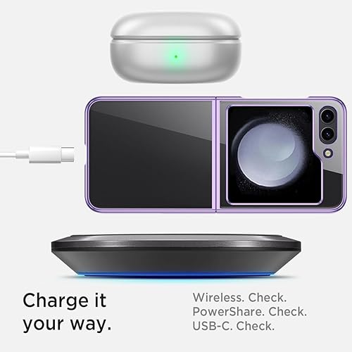 Miniatura 6 de Miimall Funda compatible con Samsung Galaxy Z Flip 5, a prueba de golpes y arañazos, delgada, dura, de policarbonato, transparente, para Samsung