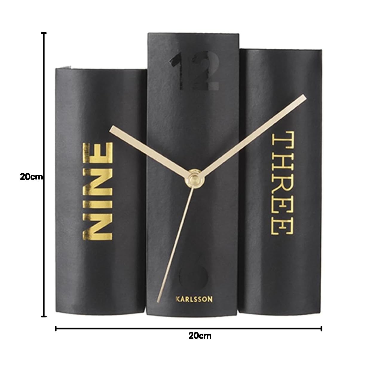 Karlsson KA5729 Book - Reloj de Mesa, Papel, Color Negro, tamaño único