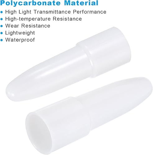Miniatura 4 de PATIKIL Tapas difusoras de linterna, 4 piezas de plástico de policarbonato resistente al desgaste, varita de señal para la mayoría de linternas LED,