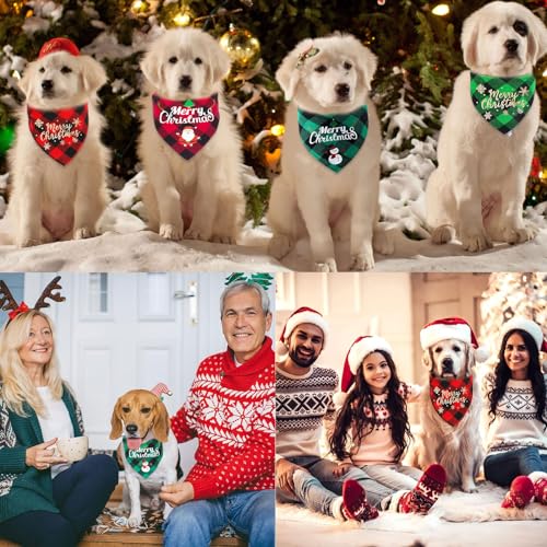 2 Stück Weihnachtshund Bandanas, Hundehalstuch, Schal Halstuch für Weihnachten Haustier Kostüm, Halstuch Hund, Dreieck Haustier Lätzchen für Haustier Weihnachten Kostüm Dekoration Zubehör (B)