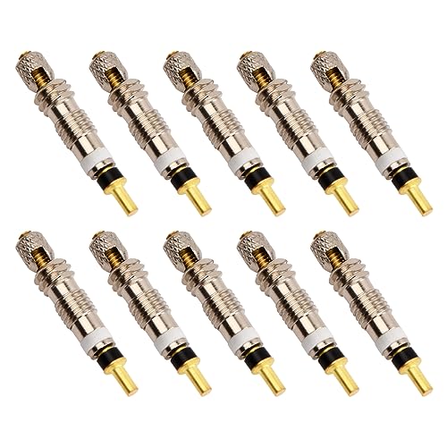 10 Pièces Obus Valve Presta, Remplacement Noyau de Bicyclette pour Vélo VTT, Accessoires pour Pneus de Vélo