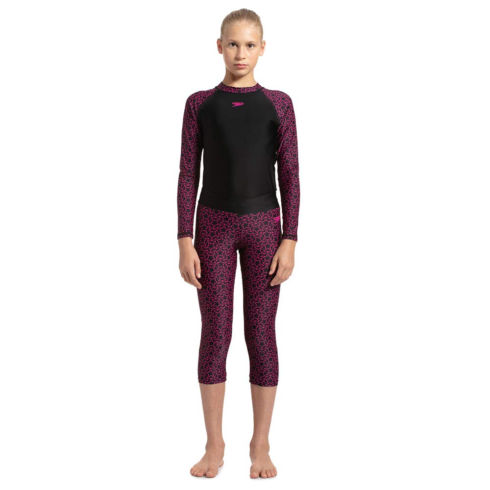Speedo Girl's Endurance 10 High Chlorine Resistant UPF 40+ Sun Protection Capri