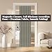 AJAZZ 100% Blackout Accordion Door Magnetic Door Curtain Folding Closet Doors Curtain Invisible Applicable Bedroom Room Living Room Doorway （Grey 42