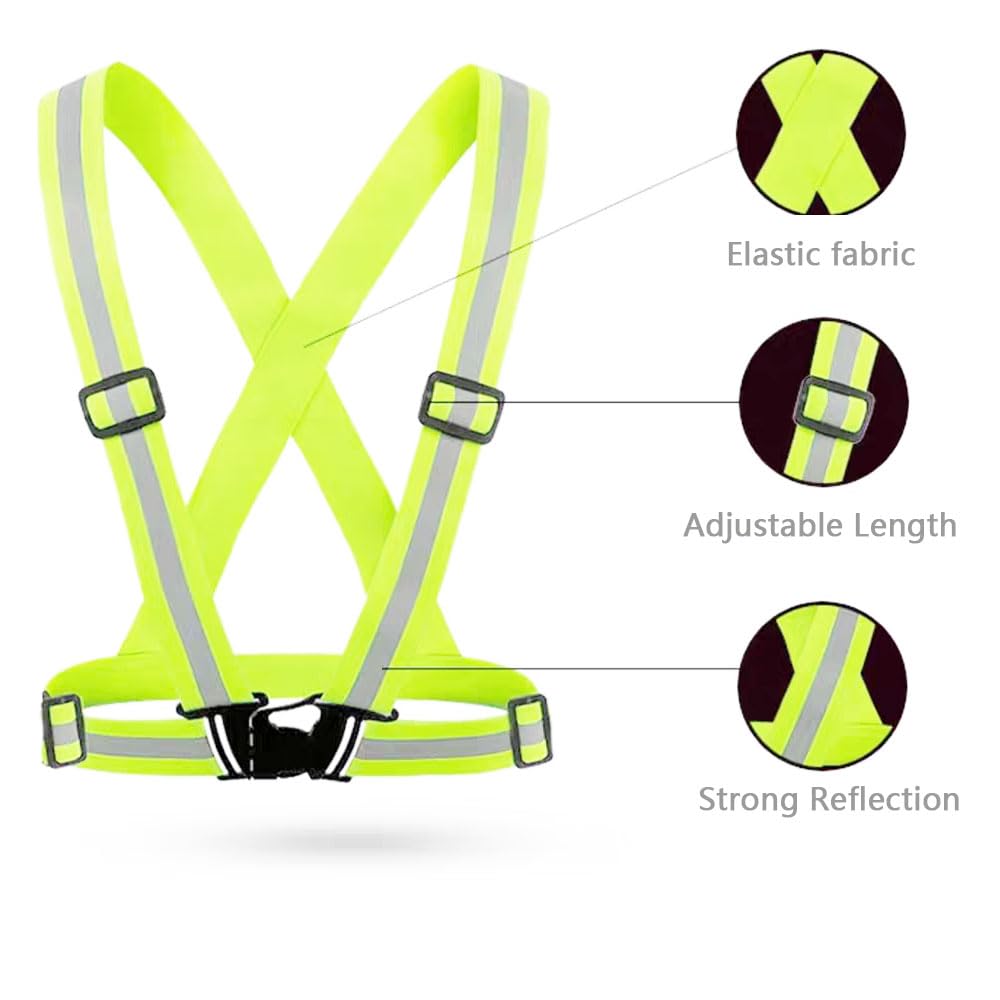 Gilet Catarifrangente Sufune Regolabile - Alta Visibilità Per Ciclismo E Corsa - Foto 4