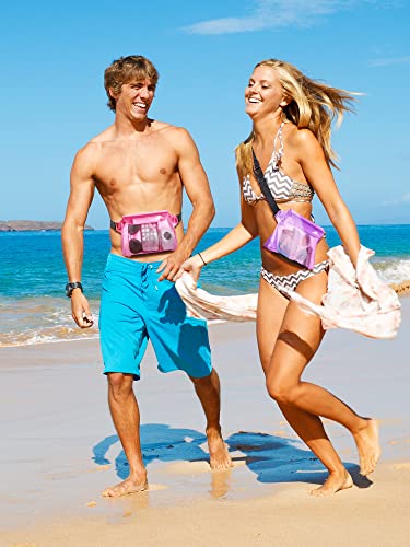 Image of HEETA 2 /3 /4 Pack Waterproof Pouch with Waist Strap, Screen Touchable Dry Bag with Adjustable Belt for Phone Valuables for Kayaking, Swimming, Snorkeling, Boating, Fishing, Surfing & Beach