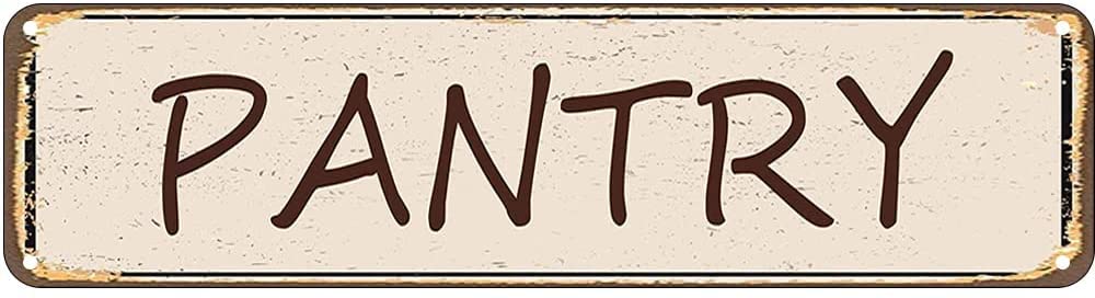 Pantry Retro Tin Signs Aluminum Metal Sign for Kitchen Home Garden Wall Bar Cafe Decor 4x16 Inch