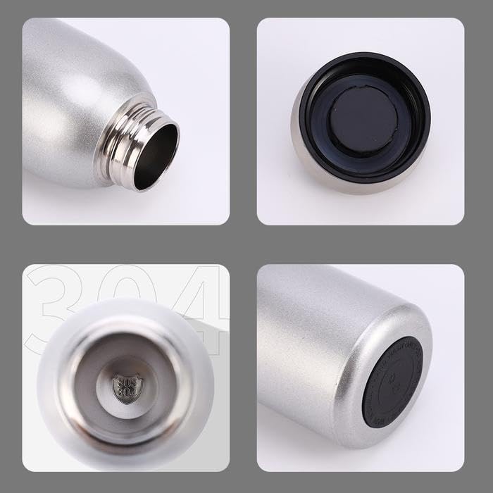 Image of Mini Stainless Steel Water Bottle 300ML | Leakproof Full Color Bottle for Kids & Adult | Portable Pani Holder | Small Travel Wide Mouth Container- Pack of 1
