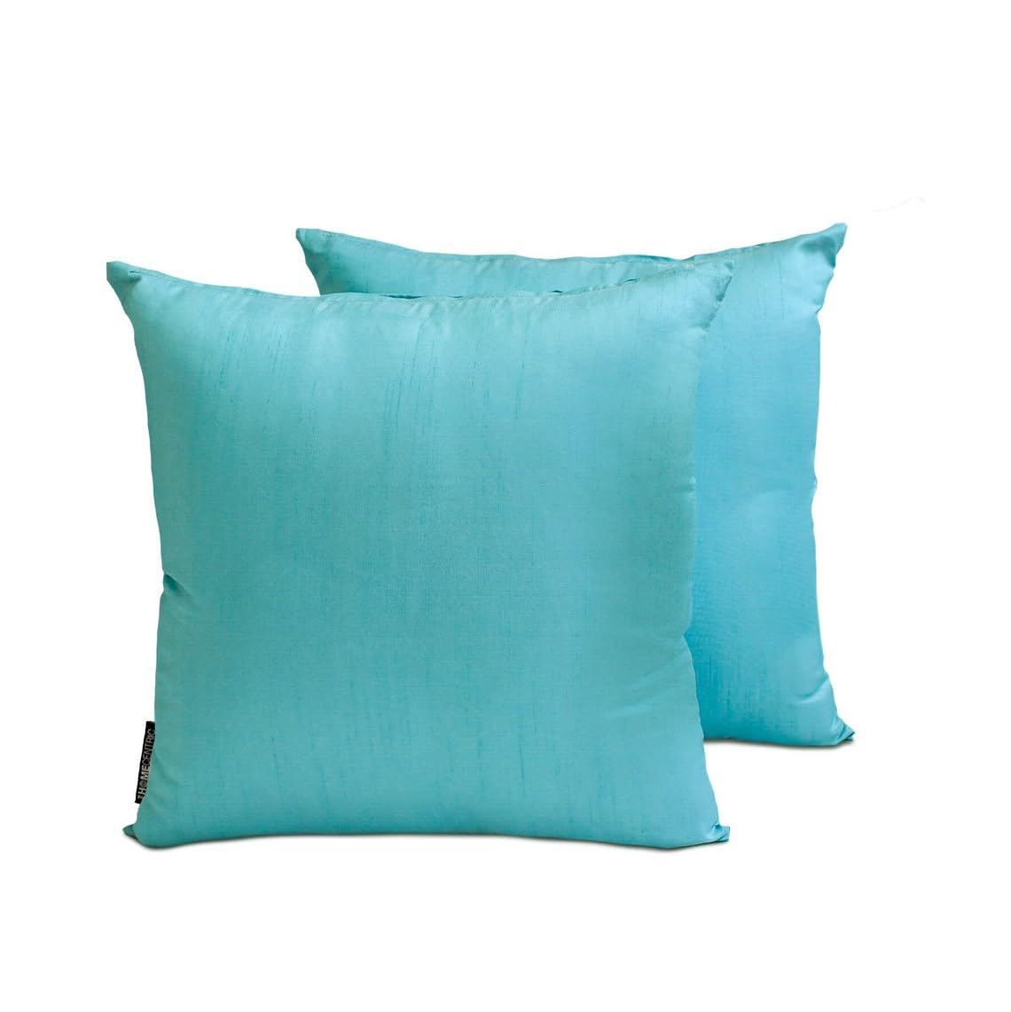 The HomeCentric Sea Green Art Silk Lumbar Cushion Covers 50x90 cm, Pack of 2 Solid Plain Luxury Accent Cushion Cover for Sofa, Couch, Bed, Living Room, Bedroom & Modern Home Décor - Sea Green Luxury